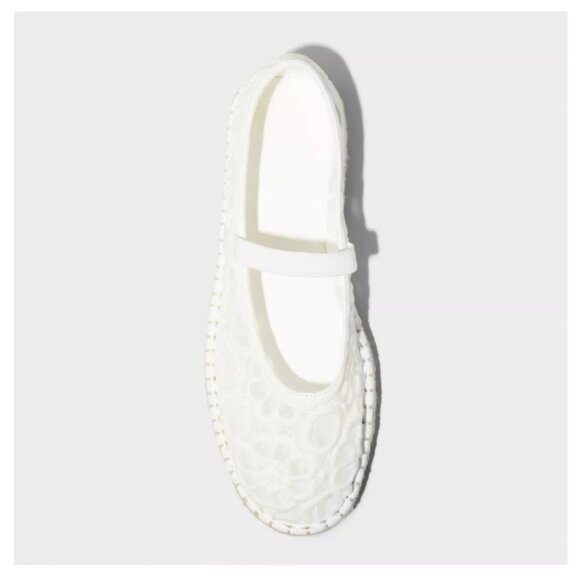 Women's Celia Floral Lace Mary Jane Espadrille Flat Shoes Memory Foam Insole NWT - Picture 2 of 5